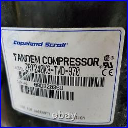 Copeland Scroll ZRT240K3-TWD-970 Tandem Compressor, ZR12M3-TWD-561 3 Phase Motor